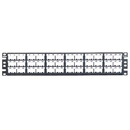 Product image for PANDUIT CPPL72WBLY PATCH PANEL MINI COM 72PORT BLACK