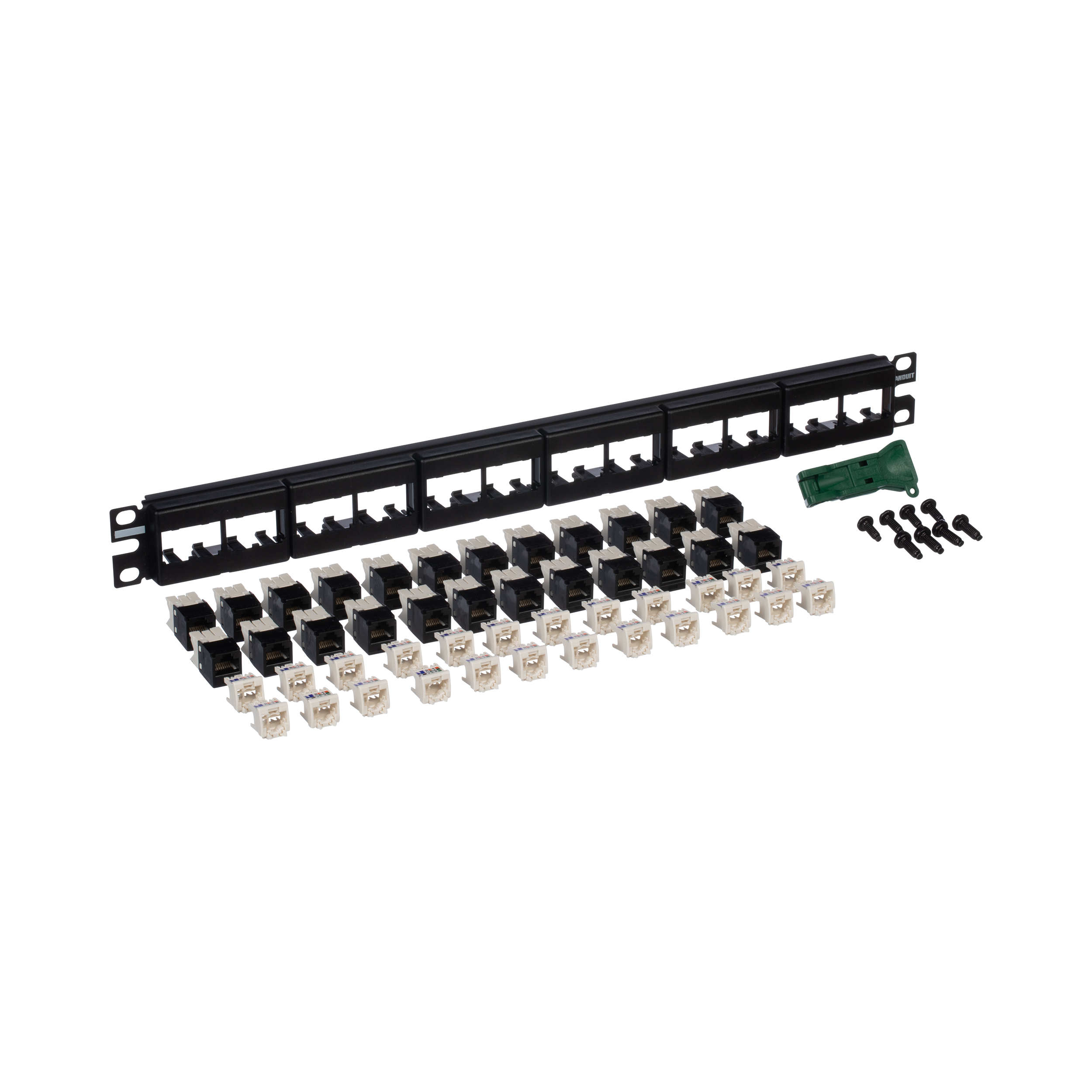 Product image for PANDUIT CPPK6G24WBL PTCHPNLKT 24-PORT CAT6 TXMOD BL EA