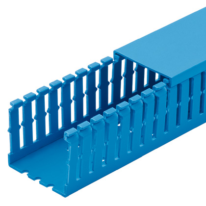 Product image for PANDUIT F2X4IB6 WIRING DUCT NARROW SLOT F 2X4 6'L PVC INTRINSIC BLUE