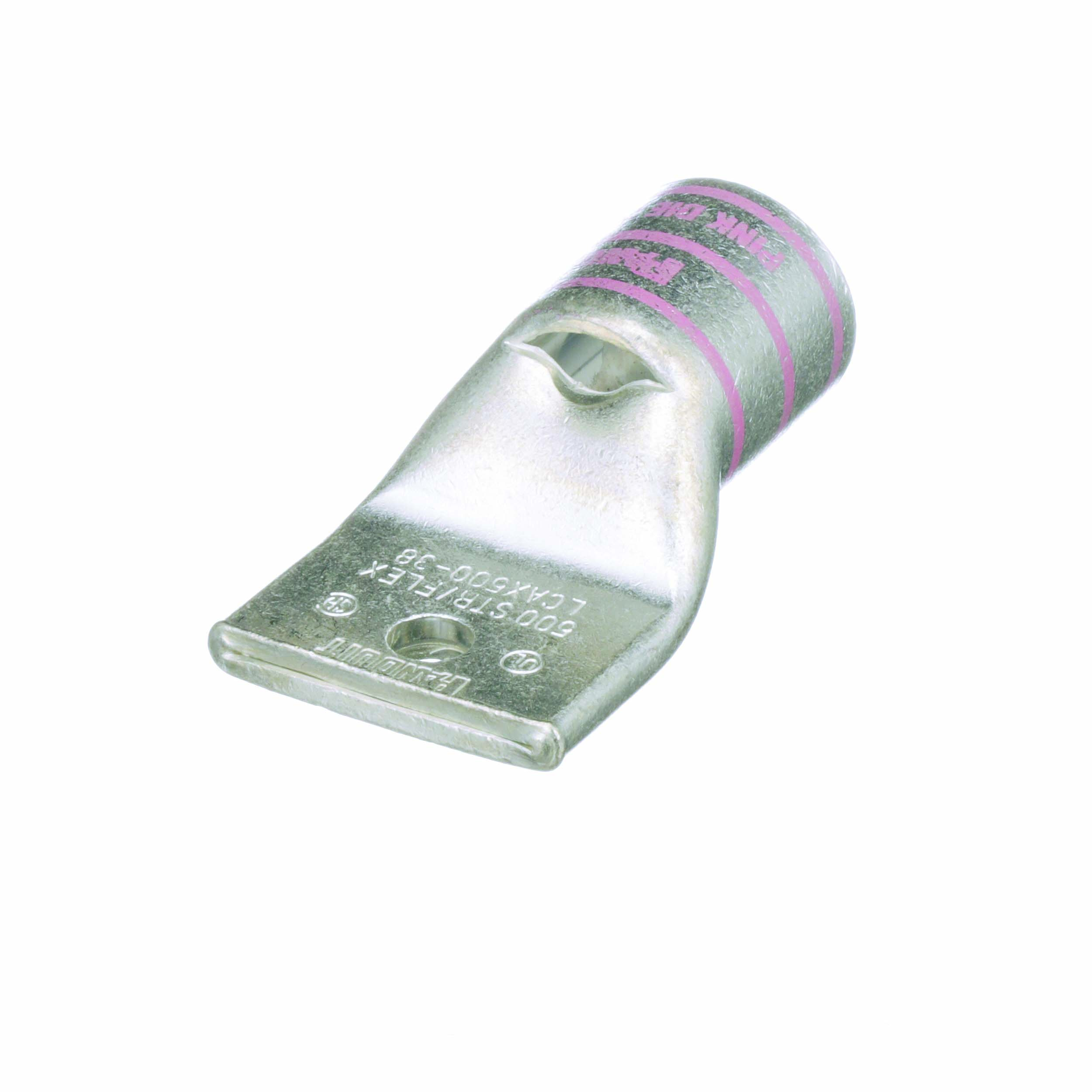 Product image for Pan-Lug™ LCAX500-38-6 Comp. Lug, 500, Tin Plt Copper, Strt, One 0.37" Stud, PK6