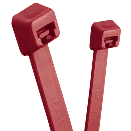 Product image for Pan-Ty® PLT1M-C702Y Cable Tie, Maroon, HALAR, Heat and UV, 4"L, 18lb, PK100
