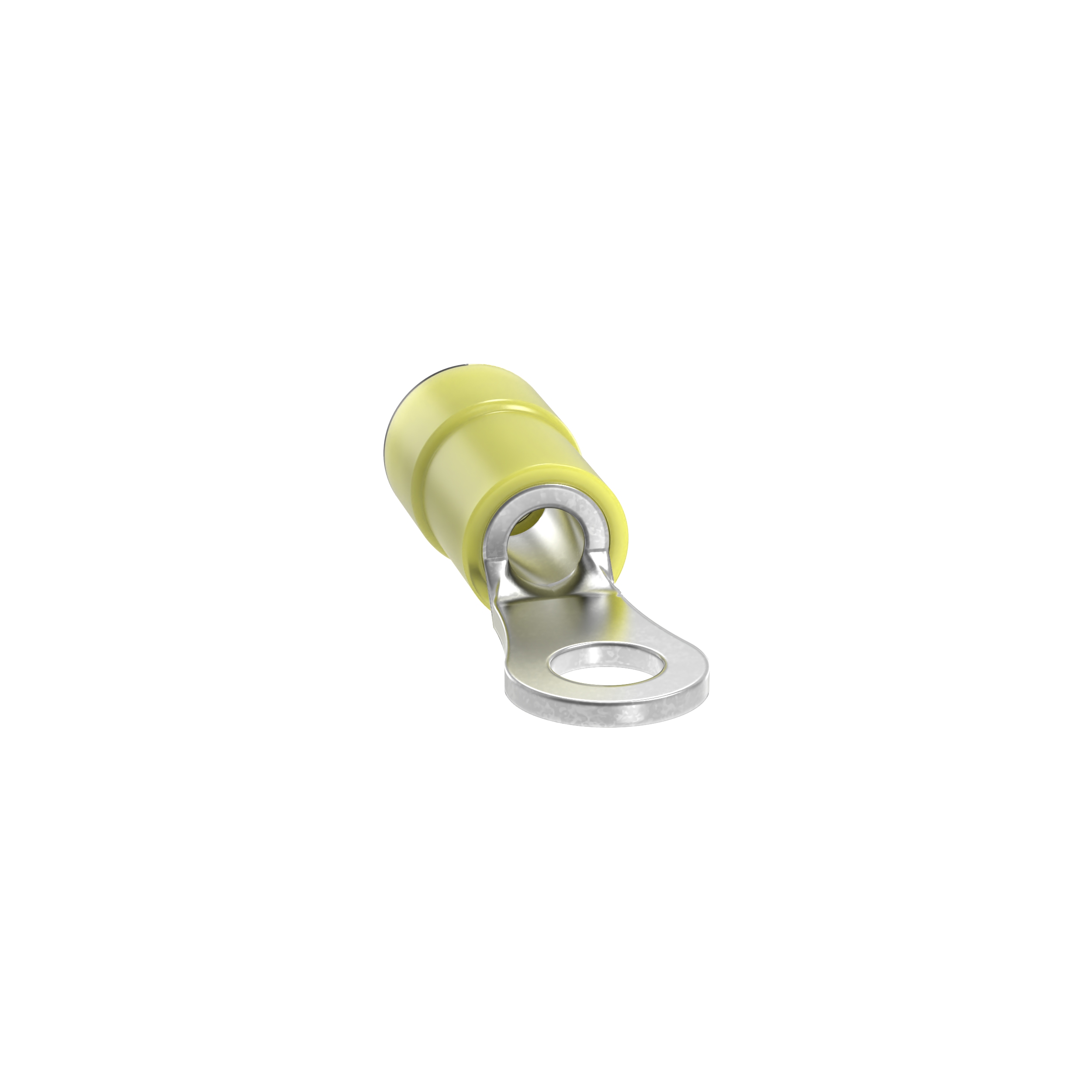 Product image for StrongHold™ EV10-10RB-Q Ring Terminal, Yellow, Vinyl, 1/5" Stud, 12-10 AWG,