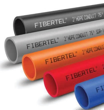 Product image for PVC 121520 HDPE SDR11 CONDUIT HDPE IPEX FIBERTEL PIPE ORANGE 3/4" 1000'