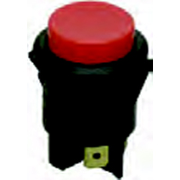 Product image for SPST N.O. 16Amp Large Rnd. Pushbutton -*