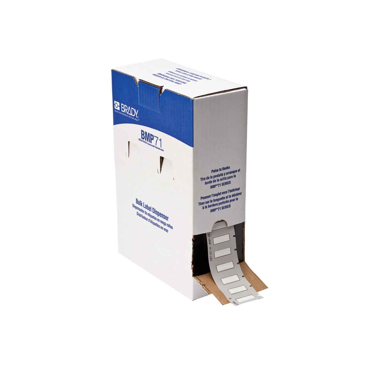 BRADY BM-187-1-342 LABEL PERMASLEEVE HEAT SHRINK WIRE AND CABLE LABEL 3/16" DIA - 1" WHITE