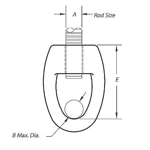 Product image for Socket eye bare 1810lb 5/8"