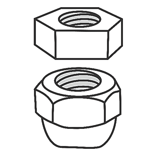 Product image for Nut swivel/jam combination steel 3/8"