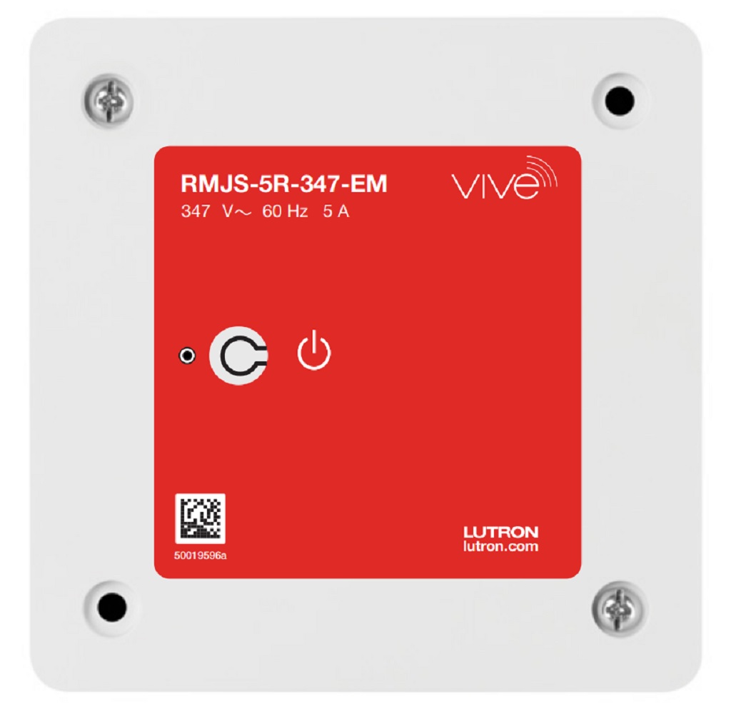 LUTRON RMJS-5R-347-EM RELAY MODULE VIVE POWPAK W/ SOFTSWITCH - EMERGENCY LIGHTING 5A GENERAL PURPOSE 347V