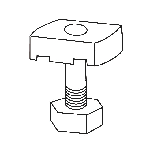 Product image for Nut stud steel for 1/4x1-1/4" channel
