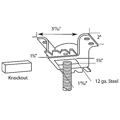 Product image for Strip closure removable plastic GoldGalv steel 1-5/8"
