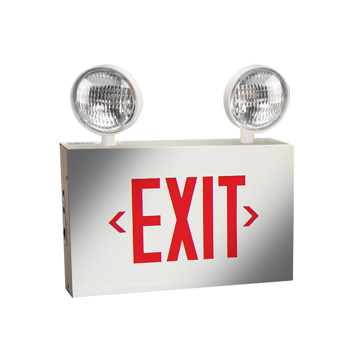 Product image for 12V STEEL EMERG COMBO EXIT SIGN