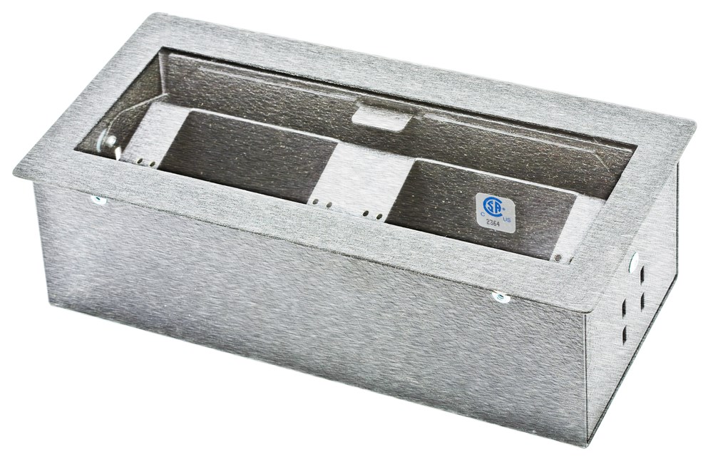 Product image for Box 2-gang rectangular SS flush mount 10.75x4.06x3.5"
