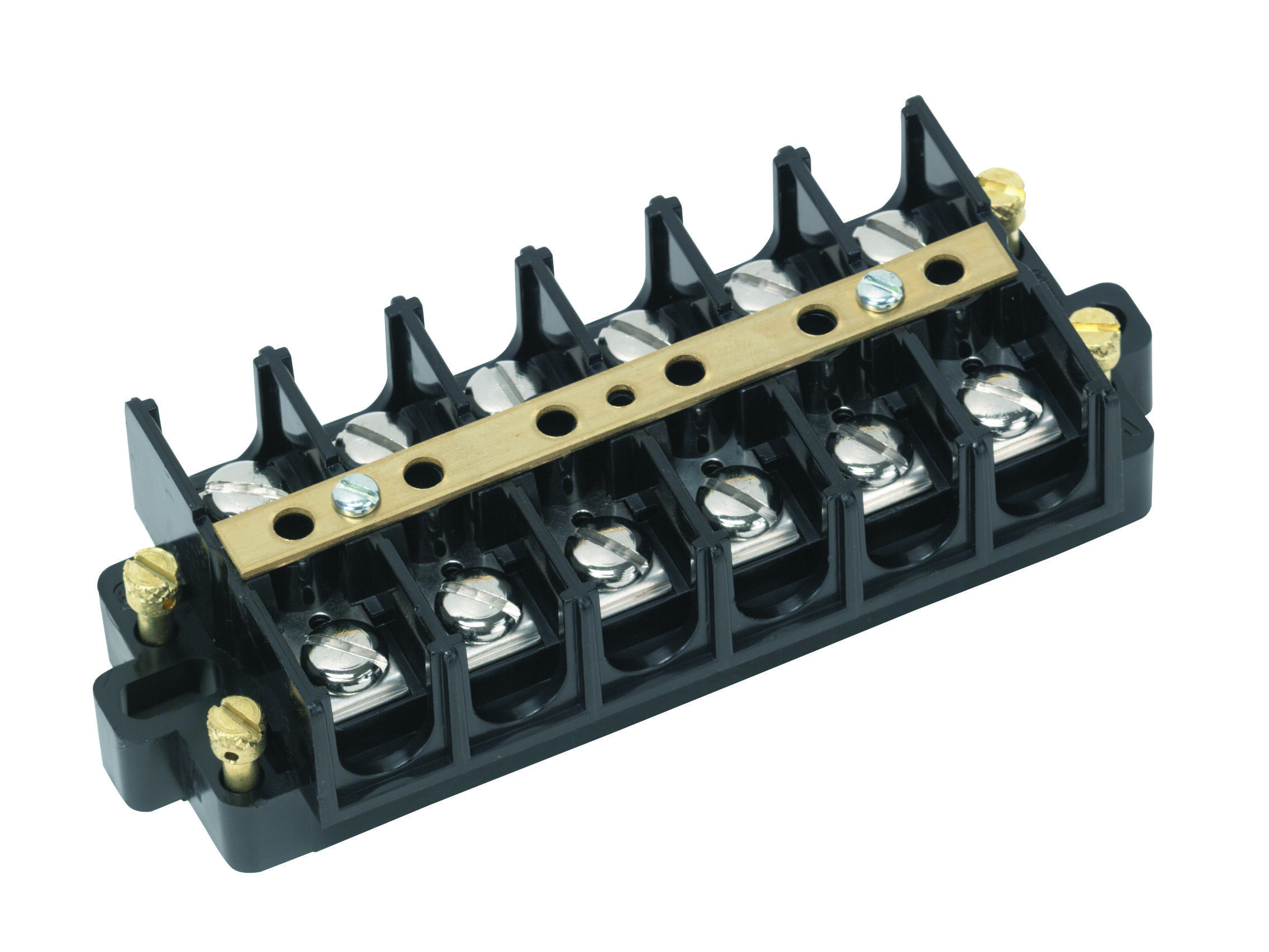Product image for TERMINAL STRIP,IDEAL,CSA,UL LISTED,WIRE SZ: 22 - 6 AWG,SPACING: 0.625 IN,60 AMP