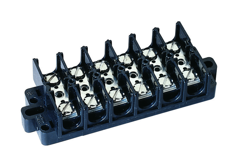 Product image for TERMINAL STRIP,IDEAL,CSA,UL LISTED,WIRE SZ: 22 - 6 AWG,SPACING: 0.625 IN,60 AMP