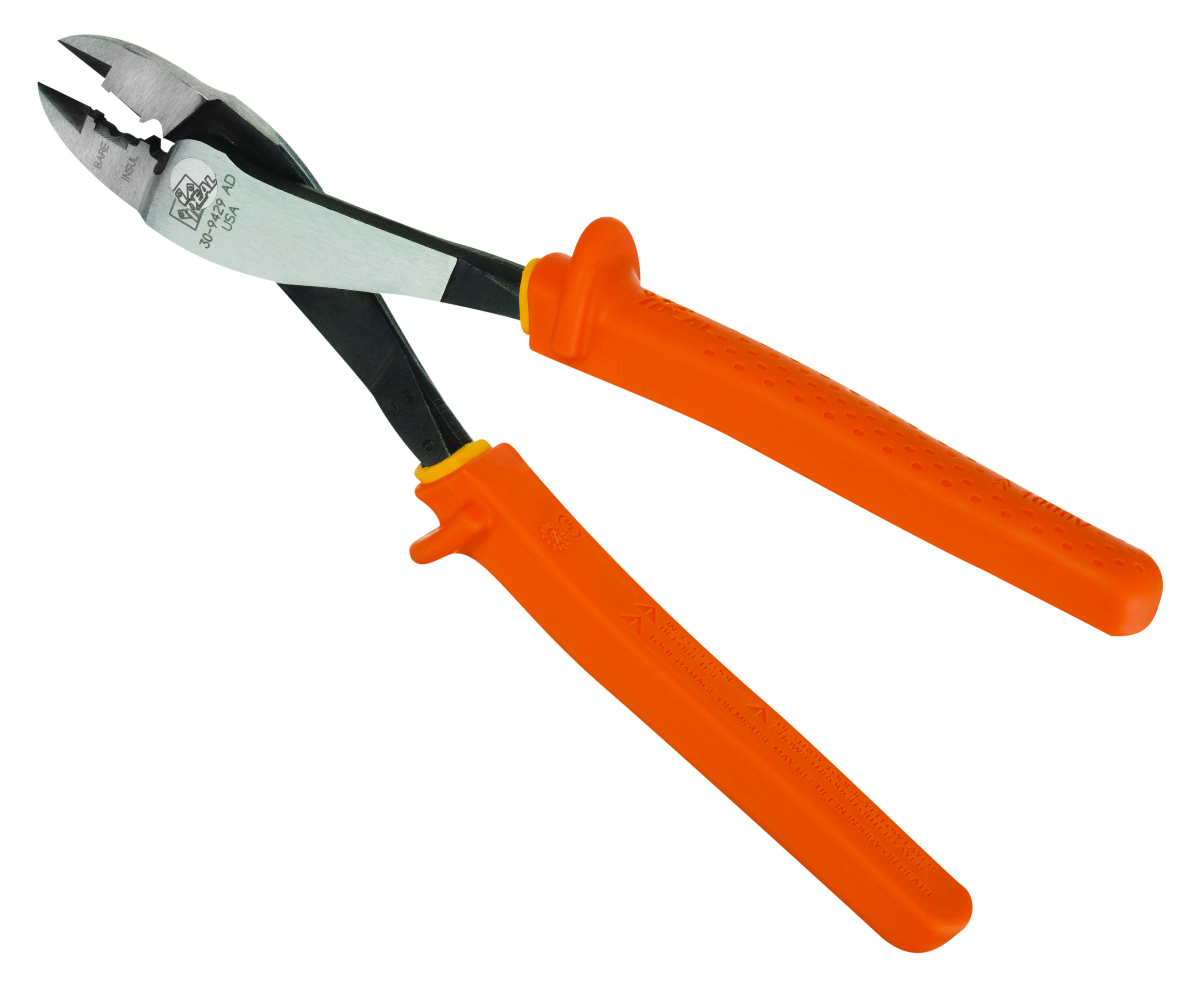 Product image for CRIMP TOOL,IDEAL,INSUL,MULTI,HIGH CARB STL,9-3/4 IN LEN
