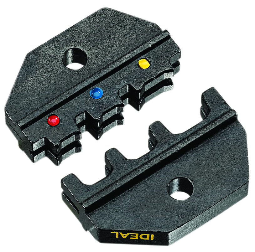 Product image for IDEAL 30-594 DIESET TERMINAL CRIMPER FOR 30-477 TOOL #22G- #10G FULLY INSULATED QUICK DISCONNECT TERMINAL