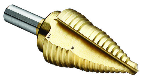 Product image for Drill bit step 1/4 to 1-1/8" size 3/8x1" shank