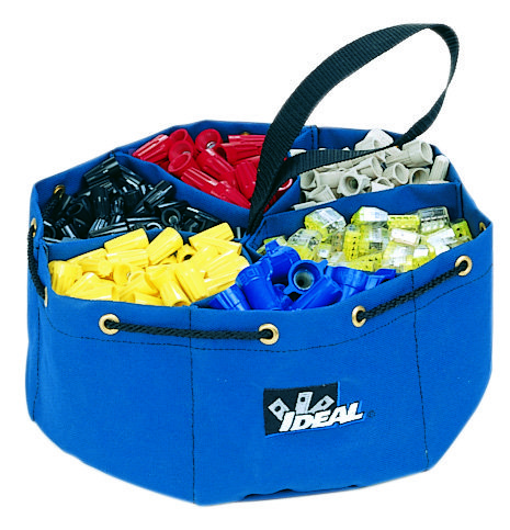 Product image for Bag polyester for small parts storage 6pocket blue 5gal