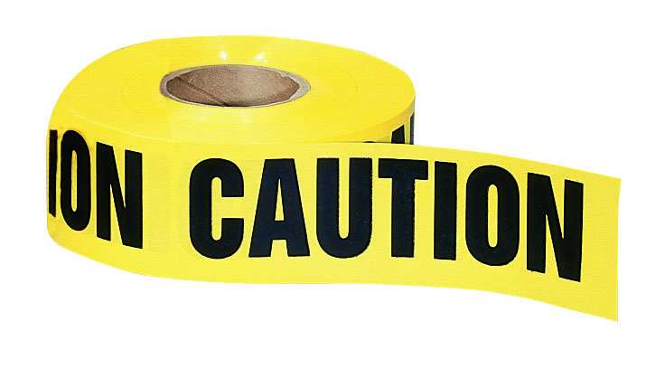 Product image for TAPE,IDEAL,BARRICADE,OSHA SPECIFICATIONS SECTION 1010.144,LGND: CAUTION,YEL,POLY