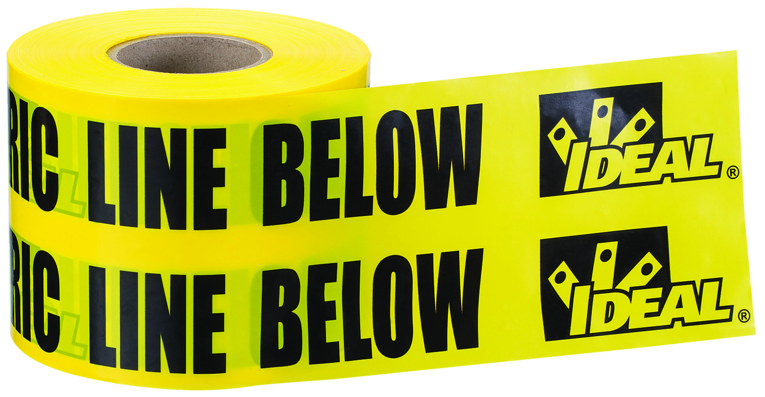 Product image for Tape CAUTION BURIED ELECTRIC LINE yel 6inx1000ft