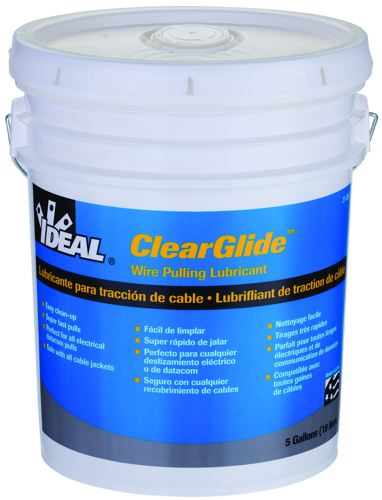 Product image for CLEARGLIDE LUBRICANT,IDEAL,CLEARGLIDE,5 GAL BUCKET CAPACITY