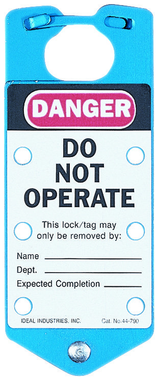 Product image for LOCKOUT HASP,IDEAL,SFTY,ANDZ AL ALLOY LOCK,BLU,LGND: DO NOT OPERATE,PKG: CD OF 1
