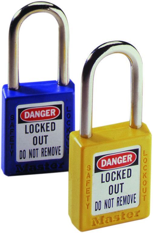 Product image for PADLOCK,IDEAL,LOCKOUT,XENOY BDY LOCK,BLU,1-1/2 IN W,PKG: CD OF 1