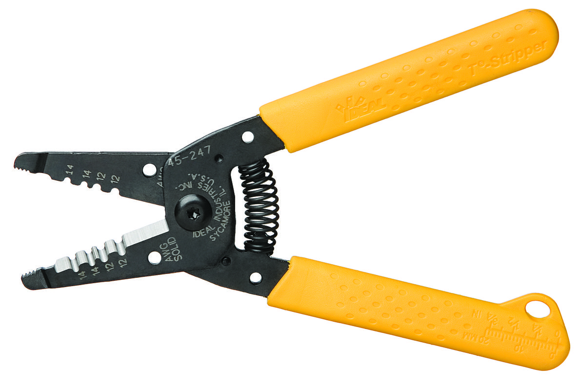 Product image for WIRE STRIPPER,IDEAL,PREMIUM T-14 T,DUAL HOLE,COMFORT GRIP HNDL