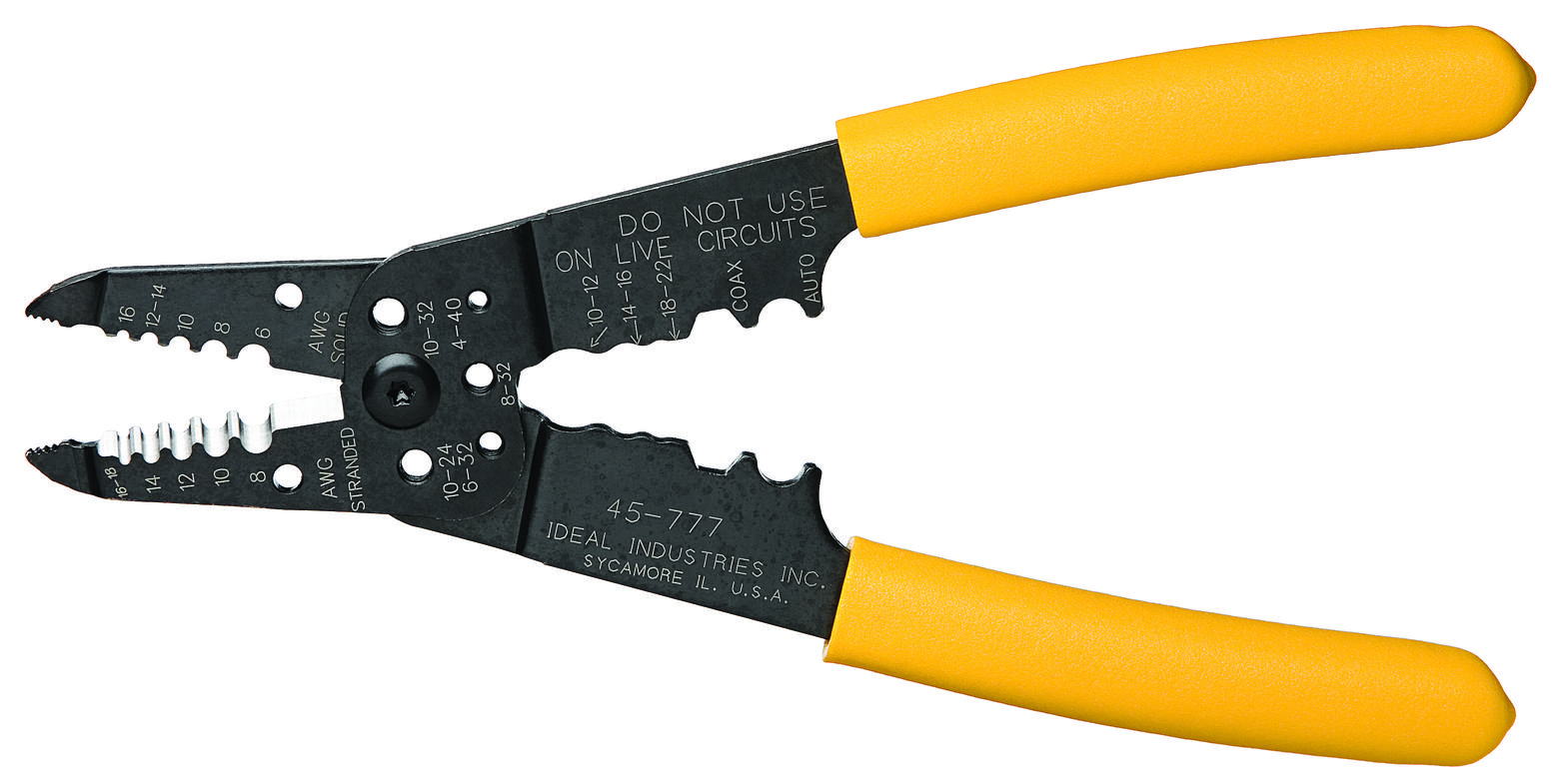 Product image for Wire stripper 8-18 AWG 7-in1 crimp screw cutter