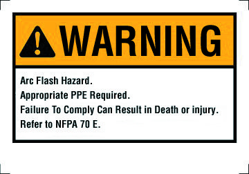 Product image for Label warning NEC arc flash polyester