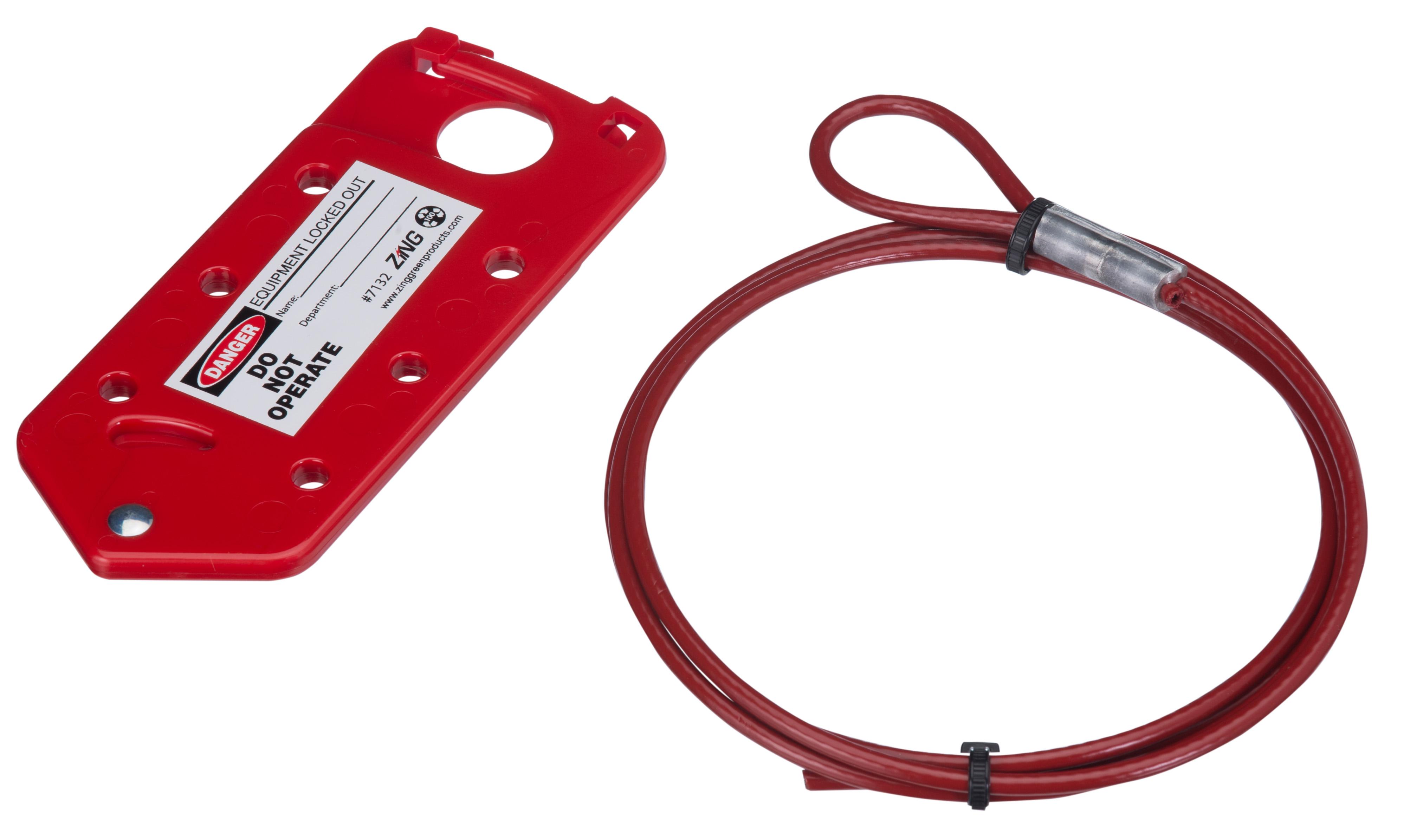 Product image for CABLE LOCKOUT,IDEAL,STL CBL,6.000 FT LEN,PLASTIC-COATED