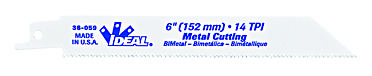 Product image for BLADE,IDEAL,RECIPROCATING,8.000 IN LEN,3/4 IN W,0.035 IN THICKNESS,18 TPI,PKG: 5