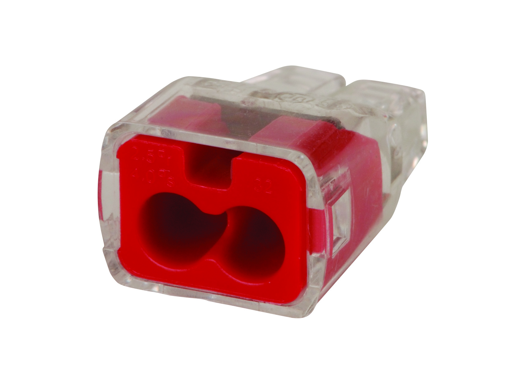 Product image for IDEAL 30-1032 CONNECTOR PUSHIN RED 2PORT #12G- #18G CU 100/JAR