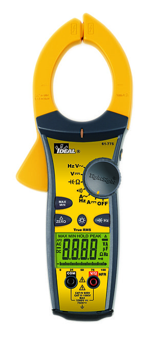Product image for Meter clamp AC/DC TRMS backlit display 1000A