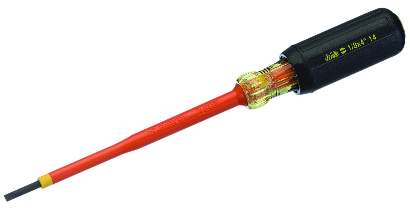 Product image for INSUL SCRWDRVR SLOTTD 1 8X4