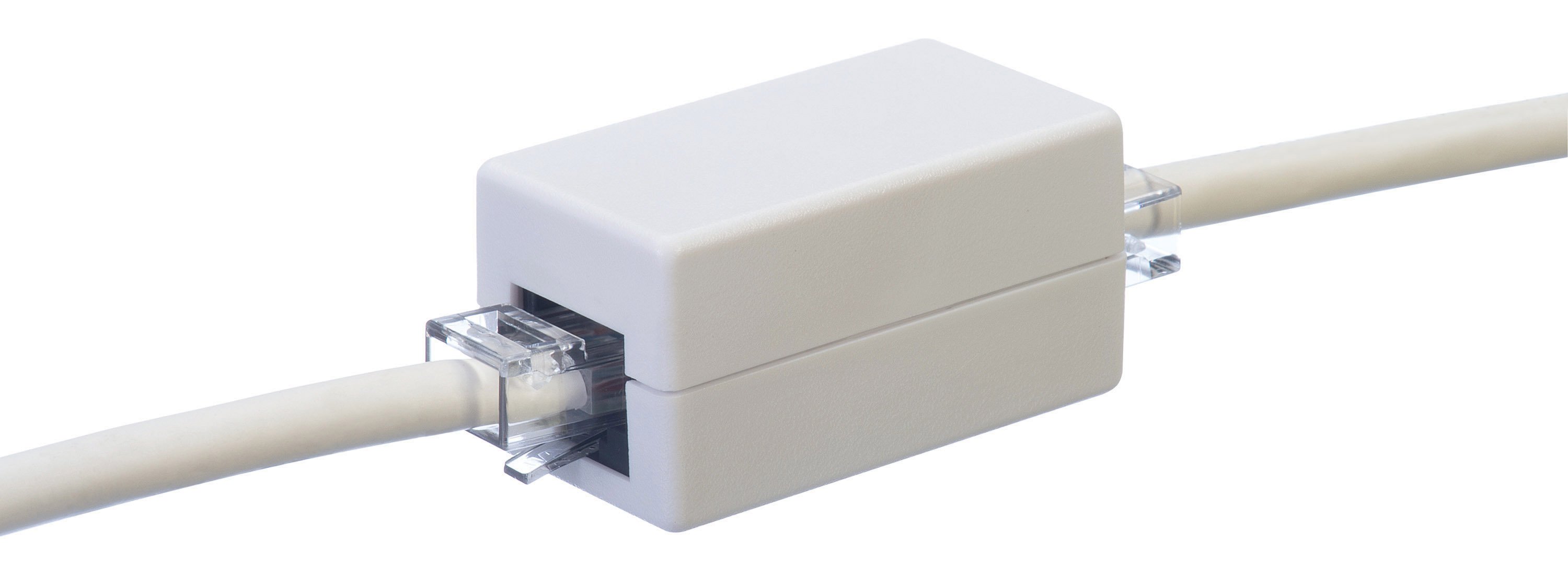 Product image for CAT6 INLINE RJ45 COUPLER-WHITE