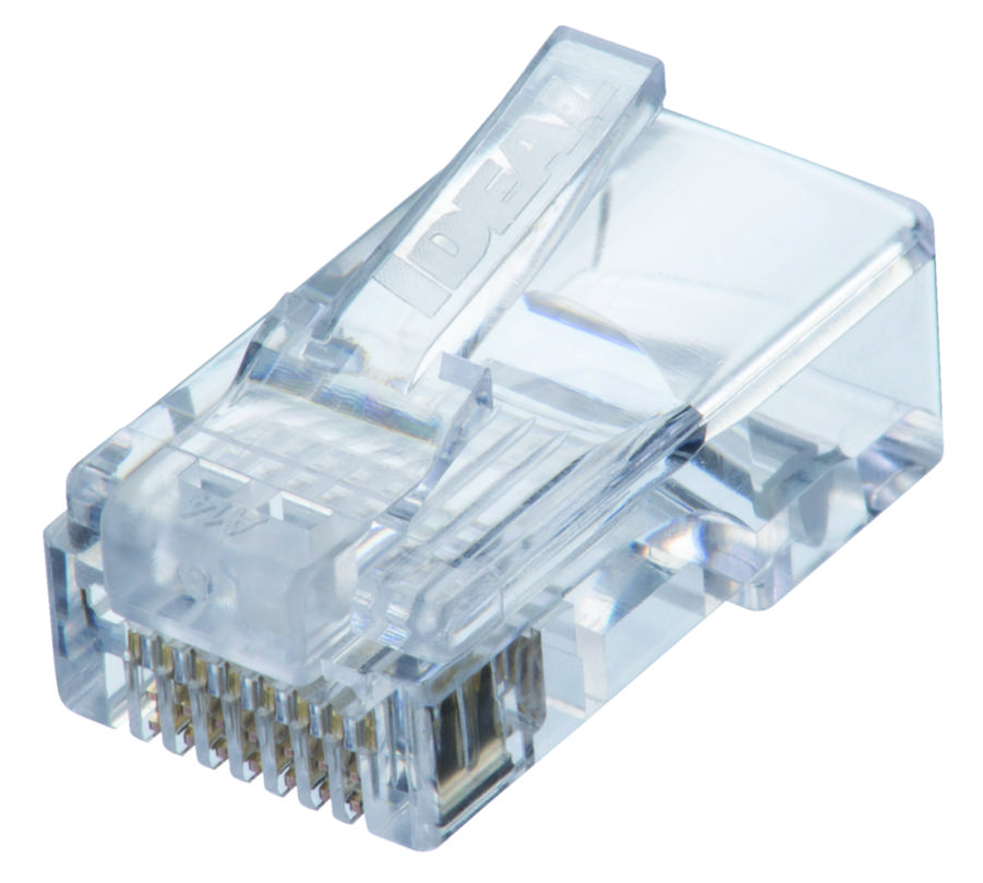 IDEAL 85-372 CONNECTOR CAT5E FEED THRU RJ45 MODULAR PLUG 100/CARD