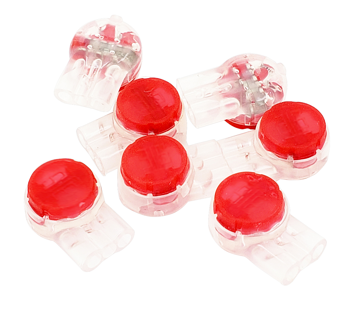 Product image for UR2 RED IDC 3-WIRE BUTT SPLICE JELLYBEAN 100/CLAM