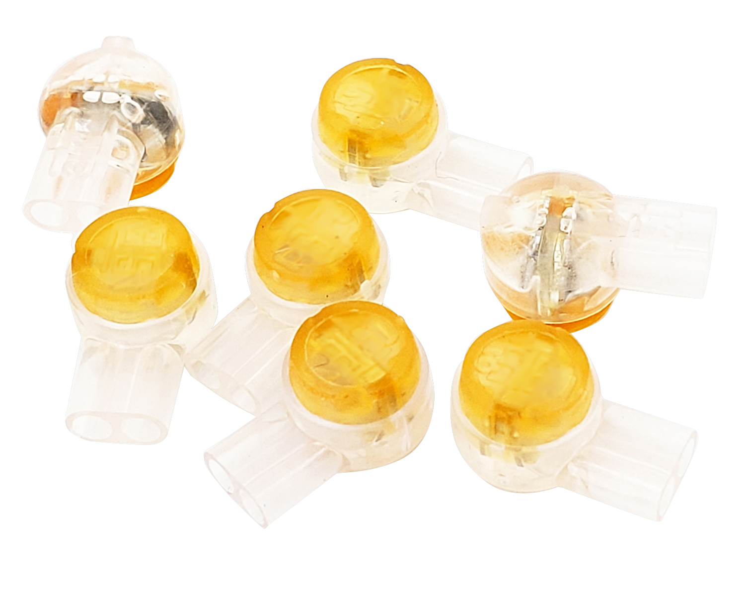 Product image for UY2 YELLW IDC 2WIRE BUTT SPLICE JELLYBEAN 100/CLAM