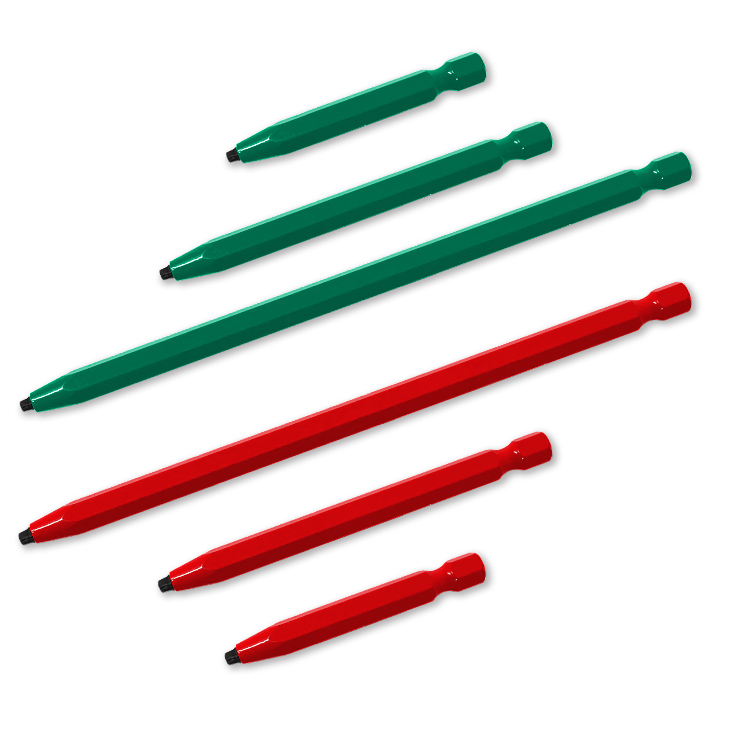 Product image for Bit screwdriver 1/4" hex #2 Robertson red 6"