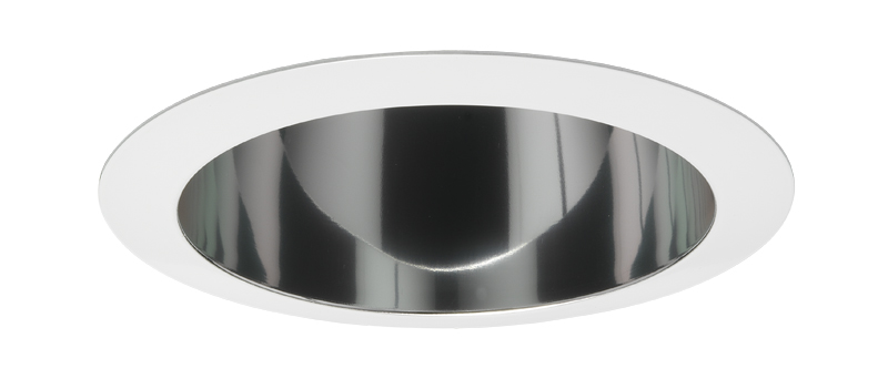 Product image for Baffle cone clear trim ring 5in white