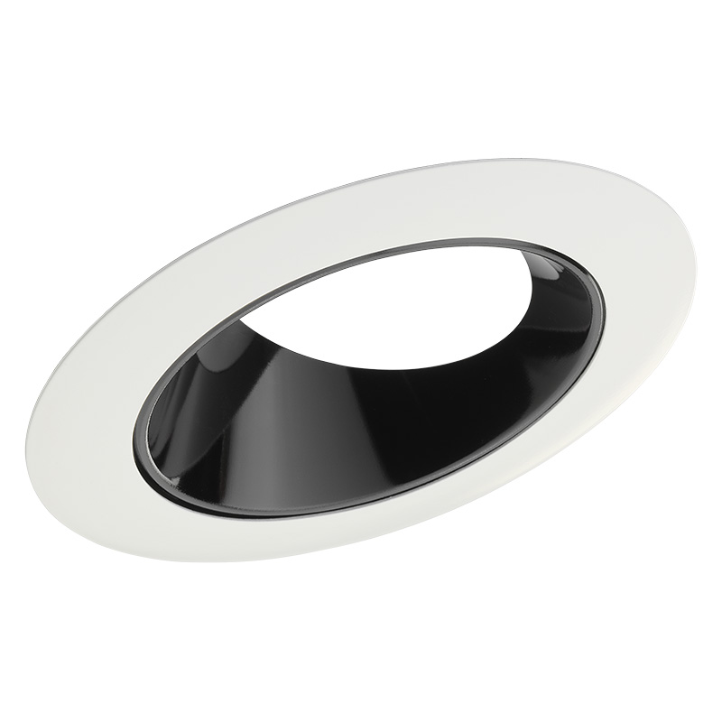 Product image for 4IN ROUND LENSED TRIM, WHITE, WHITE TRIM