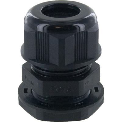 Product image for TECHSPAN RDC16AA DOME CONN PG16 0.39 .56IN BLACK C/W O RING AND LOCKNUT
