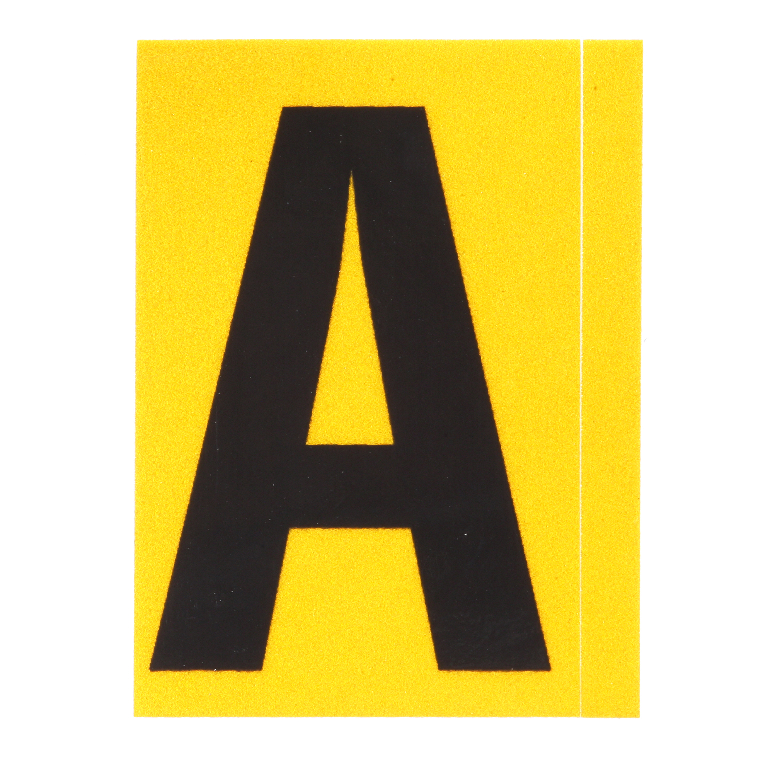 Product image for REFLECTIVE LETTER,'A',1.00"H,BL/YL,PK25
