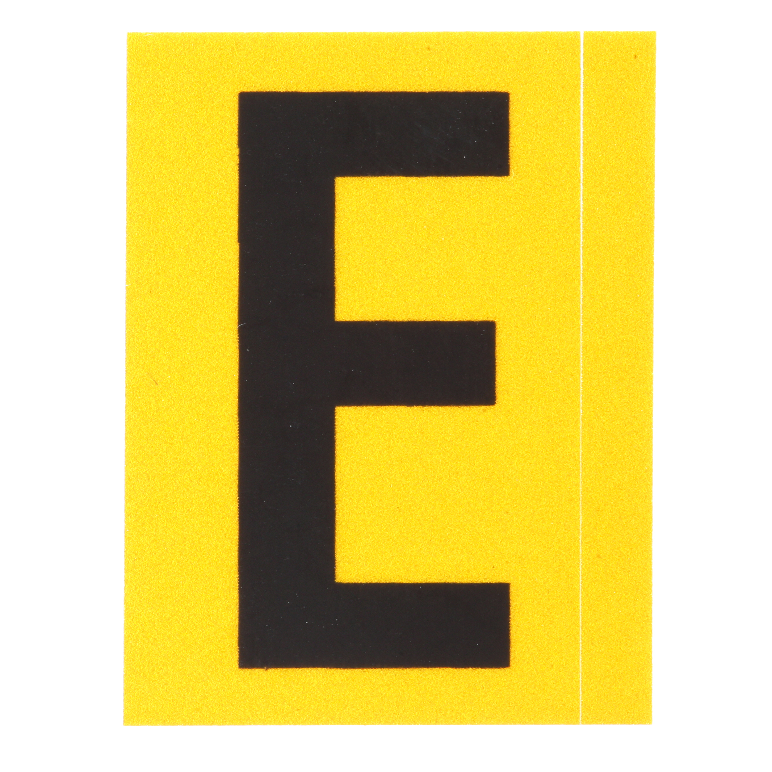 Product image for REFLECTIVE LETTER,'E',1.00"H,BL/YL,PK25