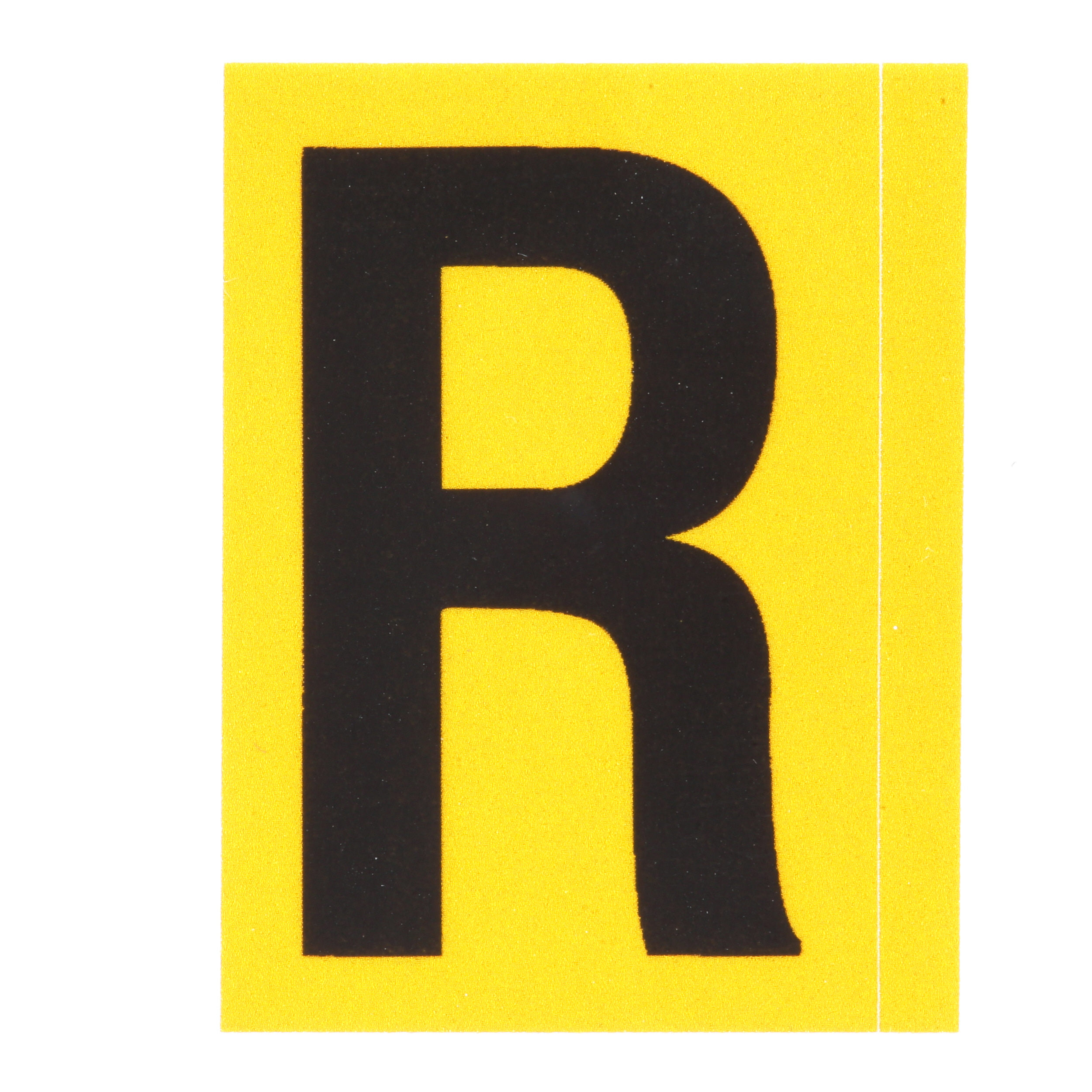 Product image for REFLECTIVE LETTER,'R',1.00"H,BL/YL,PK25