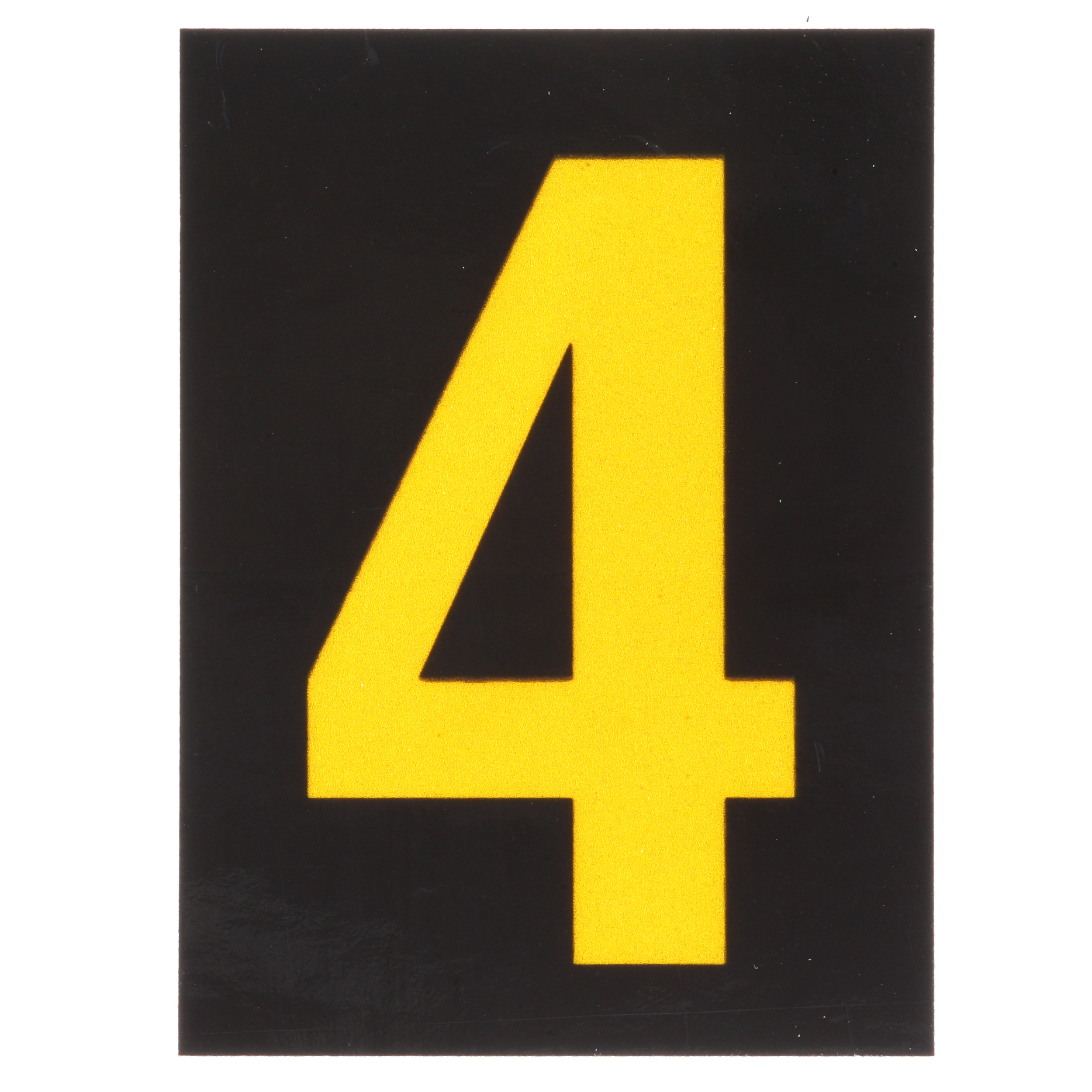 Product image for REFLECTIVE NUMBER,'4',1.50"H,YL/BL,PK25