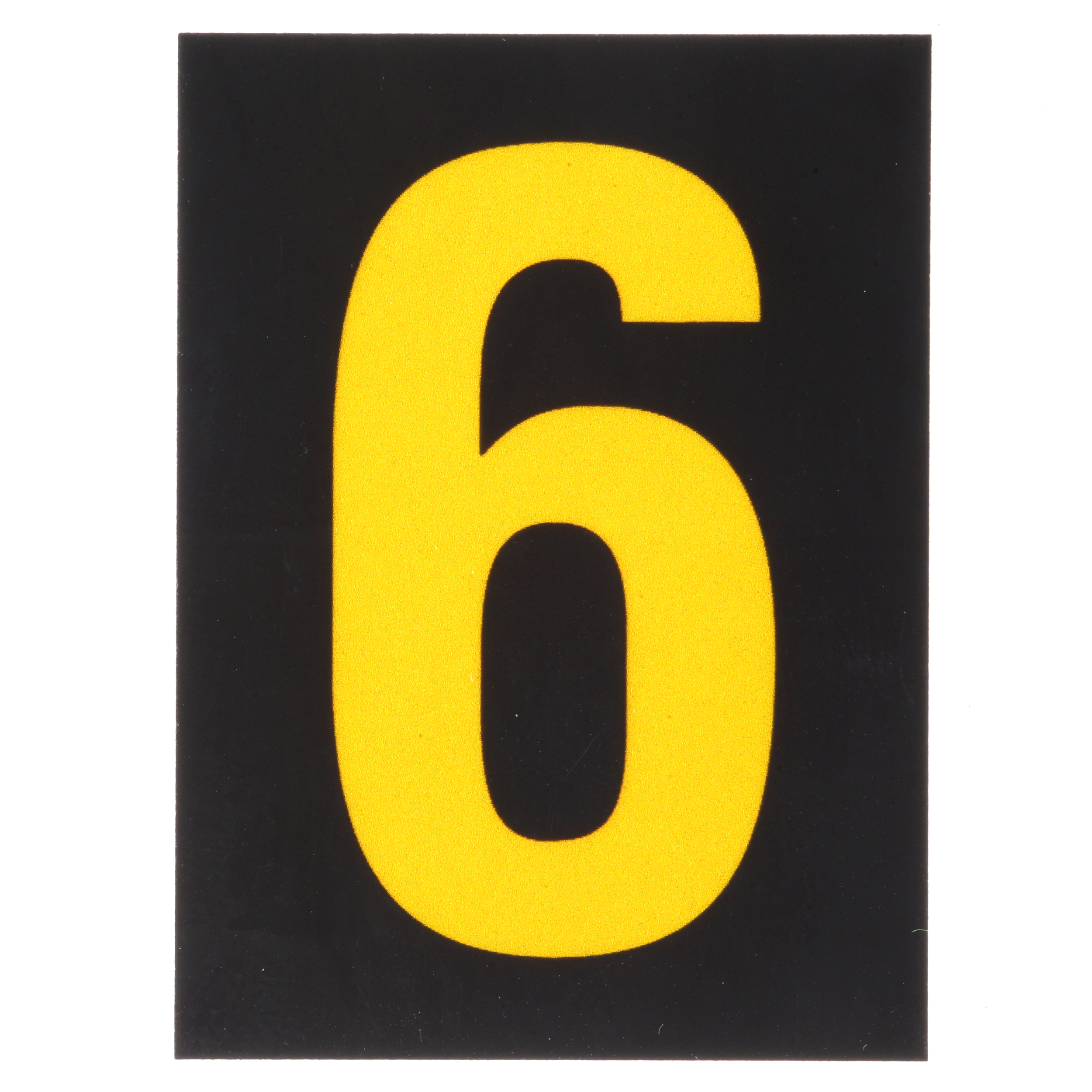 Product image for REFLECTIVE NUMBER,'6',1.50"H,YL/BL,PK25