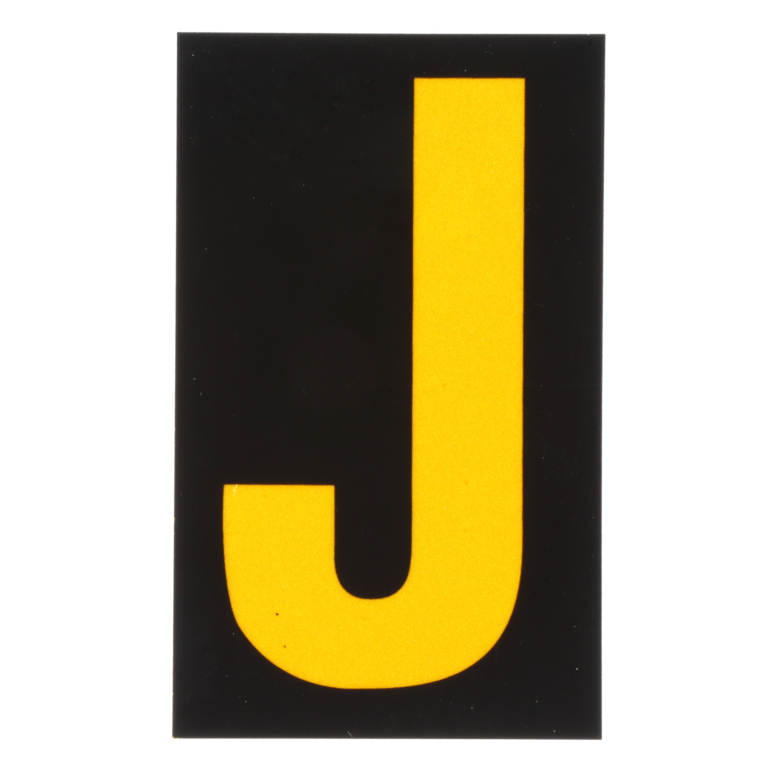 Product image for REFLECTIVE LETTER,'J',2.50"H,YL/BL,PK25
