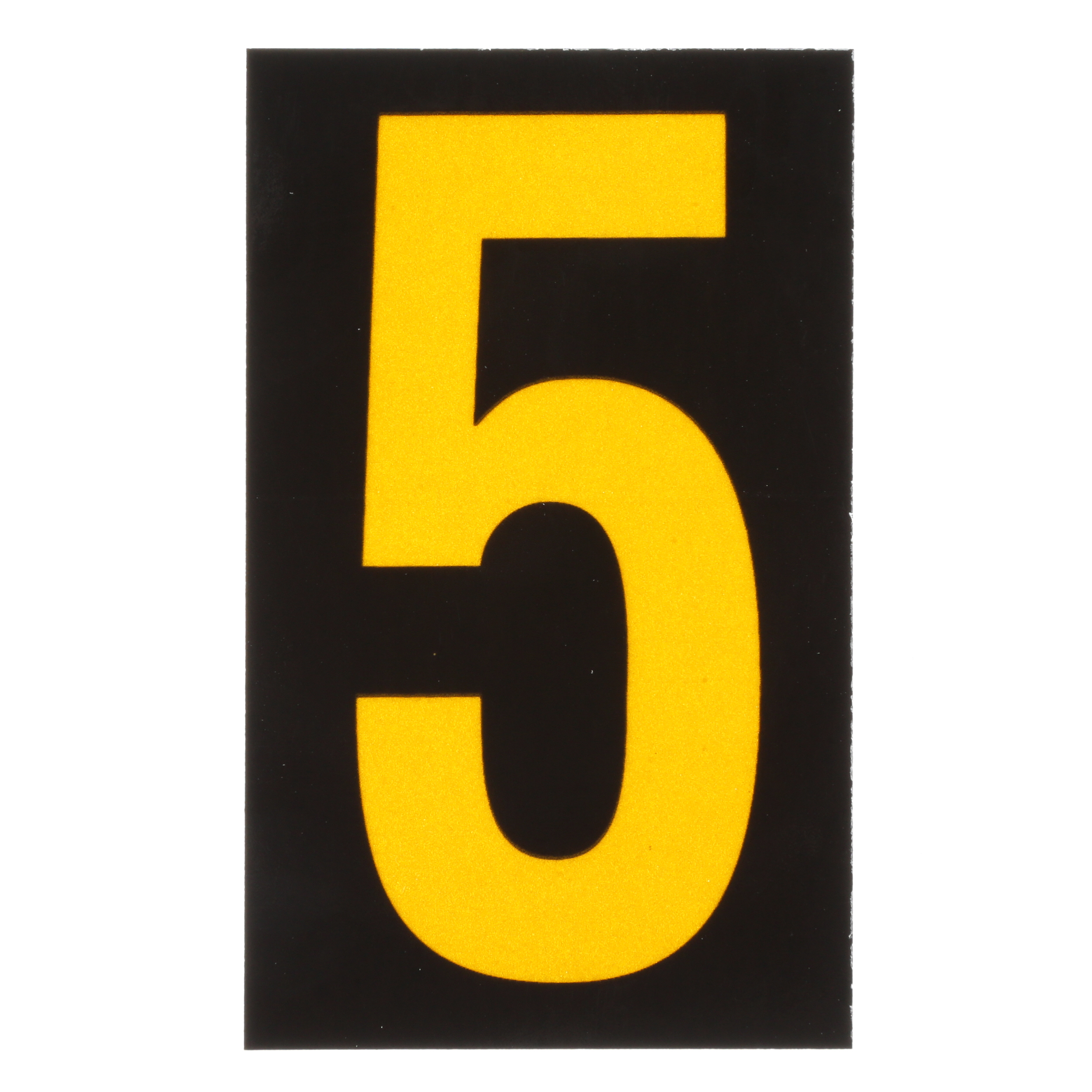 Product image for REFLECTIVE NUMBER,'5',2.50H,YL/BL,PK25